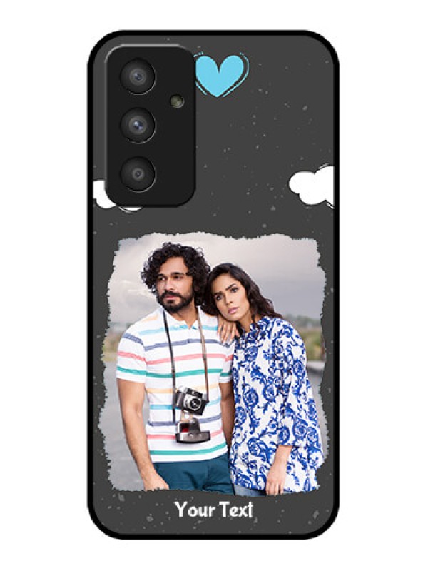 Custom Galaxy A54 5G Custom Metal Phone CaseSplashes With Love Doodles Design
