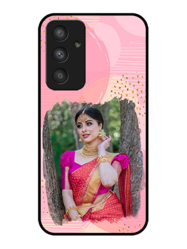 Custom Galaxy A54 5G Custom Metal Phone CaseGold Glitter Splash Design