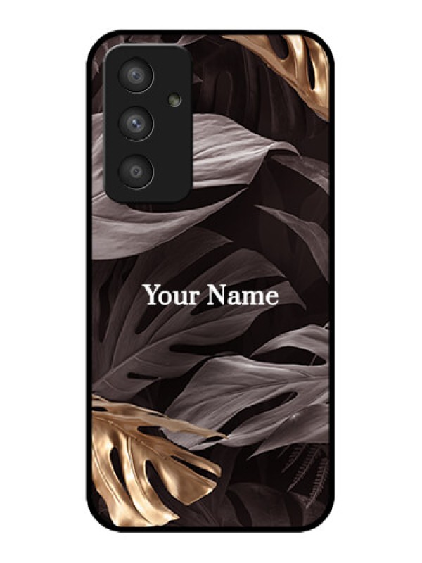 Custom Galaxy A54 5G Custom Metal Phone CaseWild Leaves Digital Paint Design