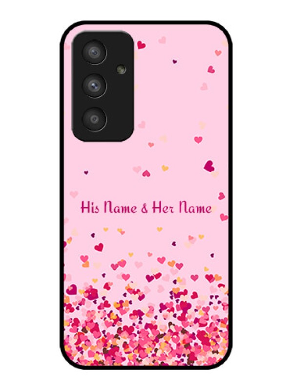Custom Galaxy A54 5G Custom Metal Phone CaseFloating Hearts Design