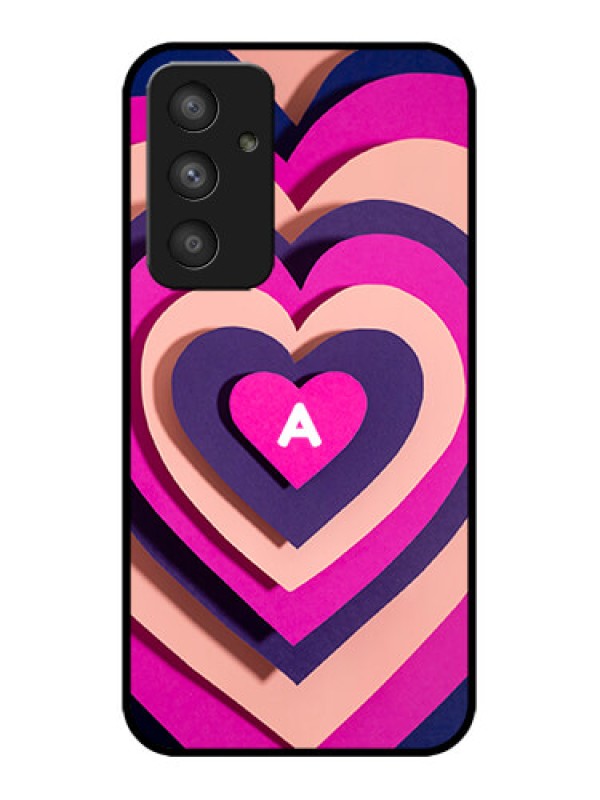 Custom Galaxy A54 5G Custom Metal Phone CaseCute Heart Pattern Design