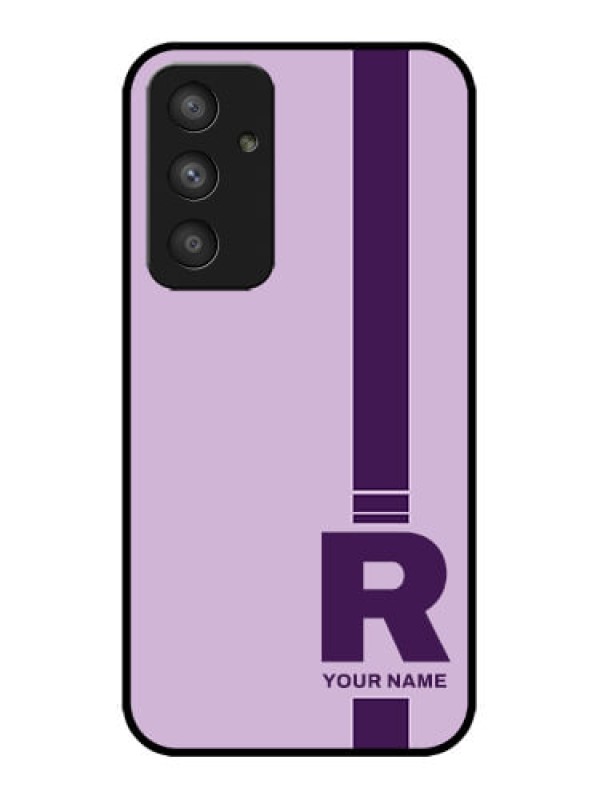 Custom Galaxy A54 5G Custom Metal Phone CaseSimple Dual Tone Stripe With Name Design