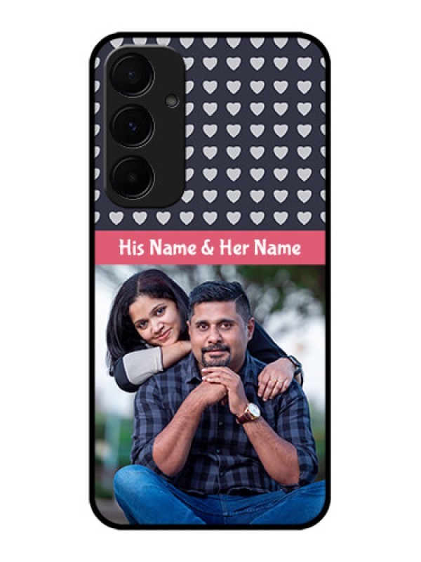 Custom Galaxy A55 5G Custom Metal Phone CaseLove Symbols Design