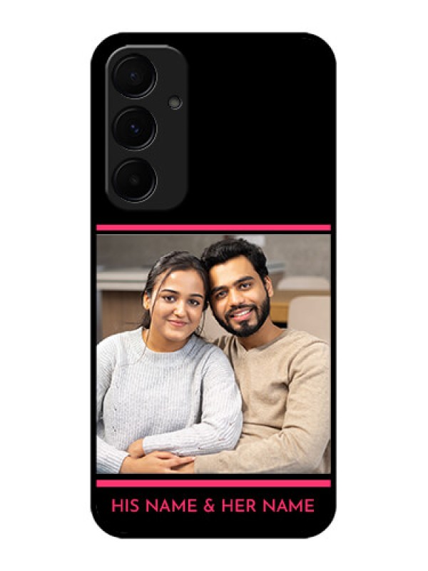 Custom Galaxy A55 5G Custom Metal Phone CaseWith Add Text Design