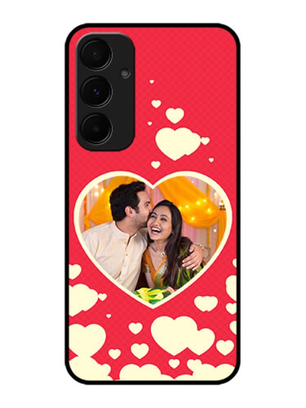 Custom Galaxy A55 5G Custom Metal Phone CaseLove Symbols Phone Cover Design