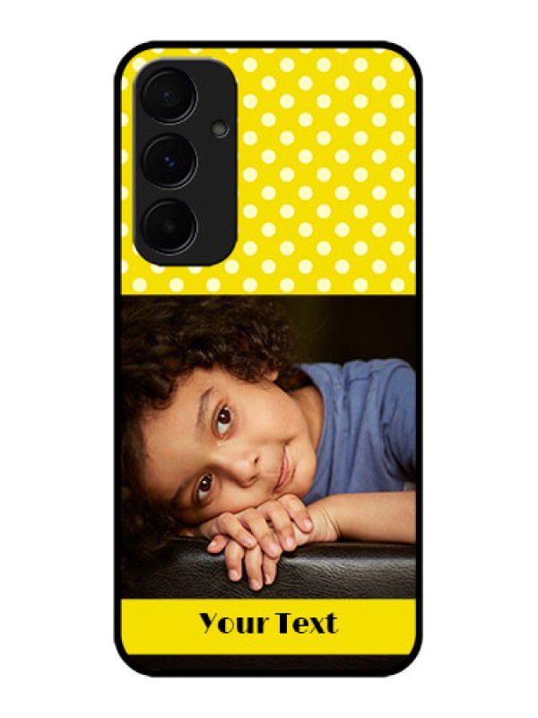 Custom Galaxy A55 5G Custom Metal Phone CaseBright Yellow Case Design