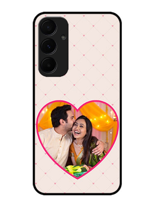 Custom Galaxy A55 5G Custom Metal Phone CaseHeart Shape Design