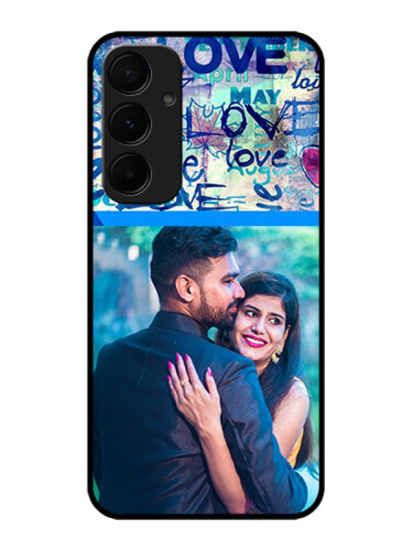 Custom Galaxy A55 5G Custom Metal Phone CaseColorful Love Design