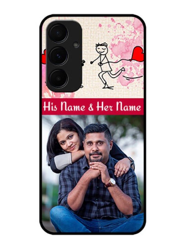 Custom Galaxy A55 5G Custom Metal Phone CaseYou And Me Case Design