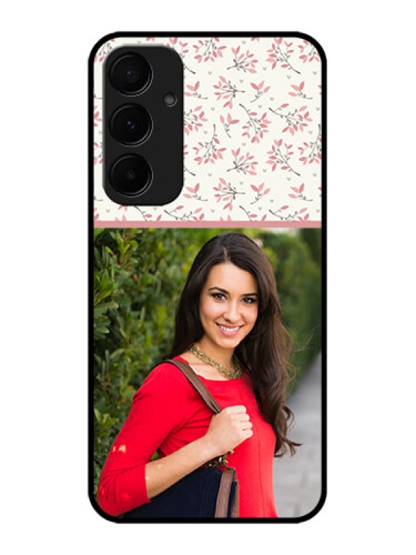 Custom Galaxy A55 5G Custom Metal Phone CaseStunning Floral Design