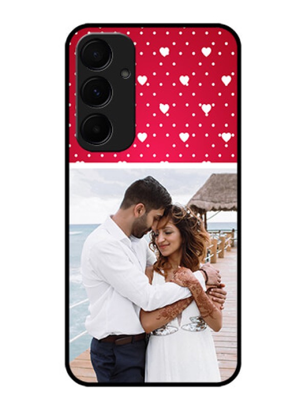 Custom Galaxy A55 5G Custom Metal Phone CaseHearts Mobile Case Design