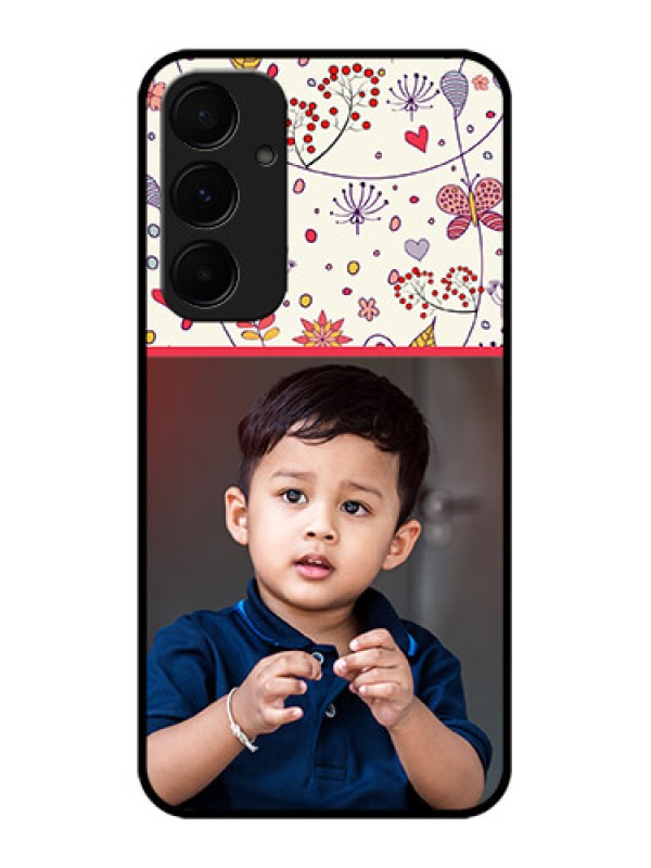 Custom Galaxy A55 5G Custom Metal Phone CasePremium Floral Design