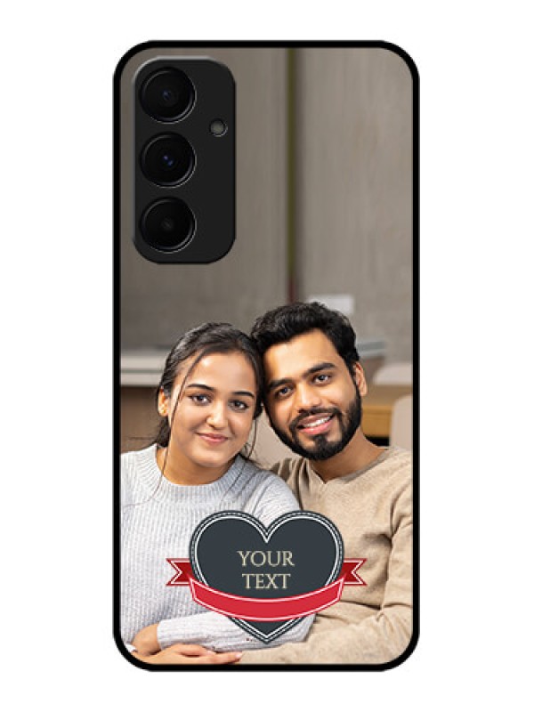 Custom Galaxy A55 5G Custom Metal Phone CaseJust Married Couple Design
