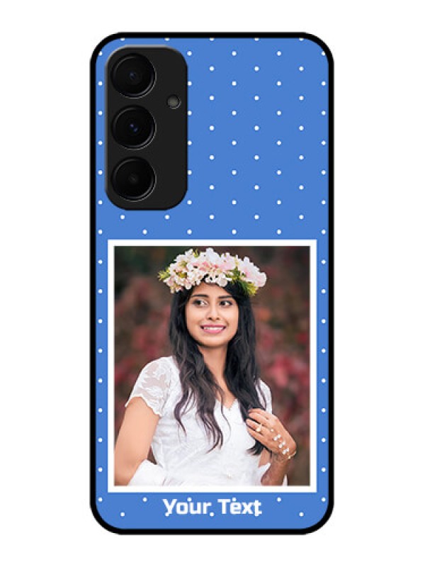 Custom Galaxy A55 5G Custom Metal Phone CasePolka Dots Design
