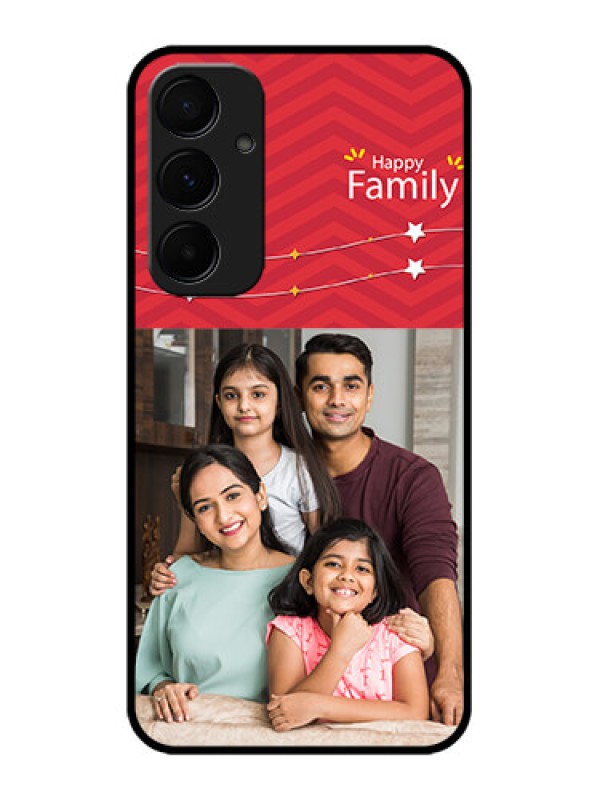 Custom Galaxy A55 5G Custom Metal Phone CaseHappy Family Design
