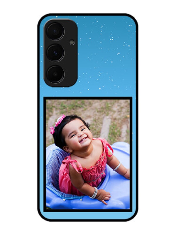 Custom Galaxy A55 5G Custom Metal Phone CaseWave Pattern Colorful Design