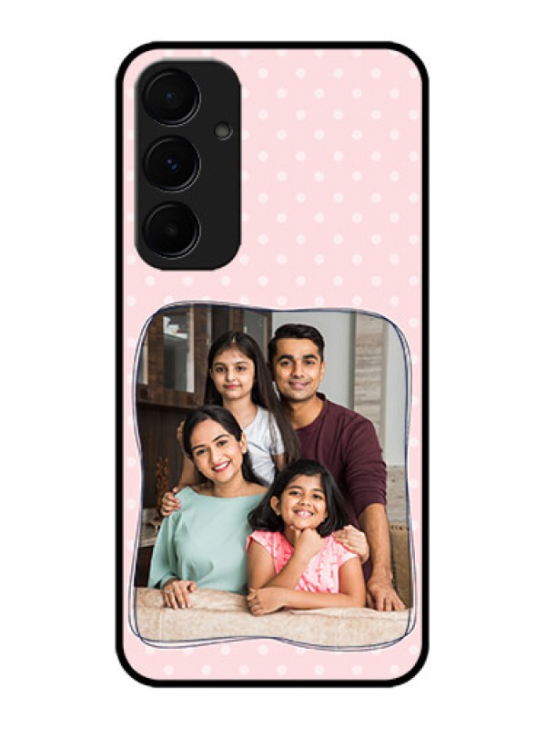Custom Galaxy A55 5G Custom Metal Phone CaseFamily With Dots Design