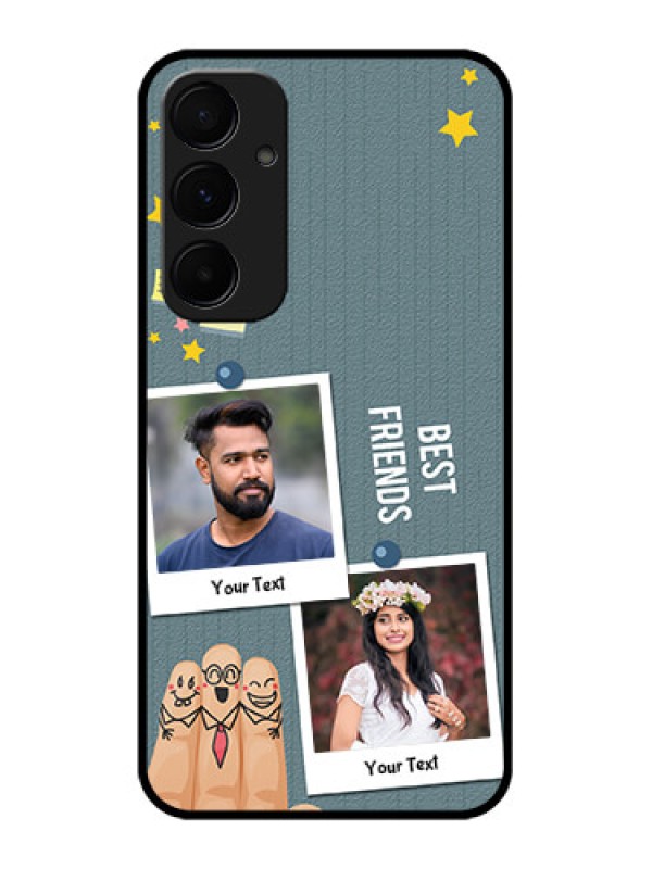 Custom Galaxy A55 5G Custom Metal Phone CaseSticky Frames And Friendship Design