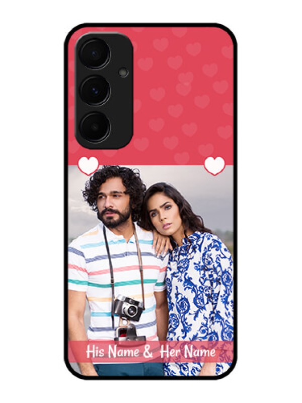 Custom Galaxy A55 5G Custom Metal Phone CaseSimple Love Design