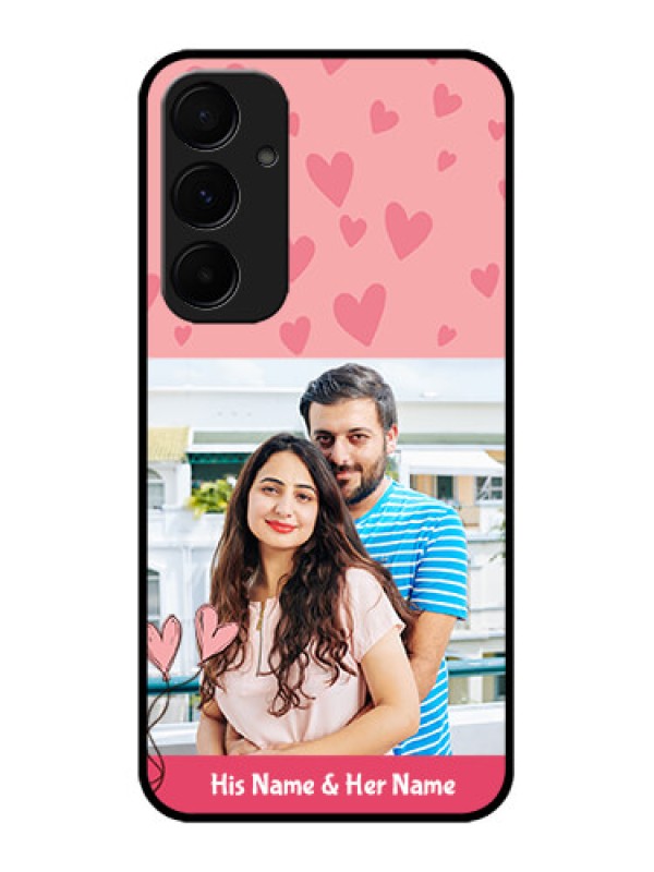 Custom Galaxy A55 5G Custom Metal Phone CaseLove Design Peach Color