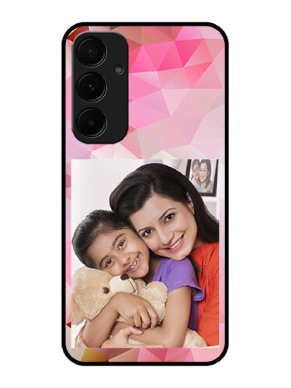 Custom Galaxy A55 5G Custom Metal Phone CaseAbstract Triangle Design