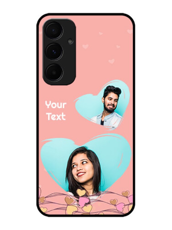 Custom Galaxy A55 5G Custom Metal Phone CaseLove Doodle Design