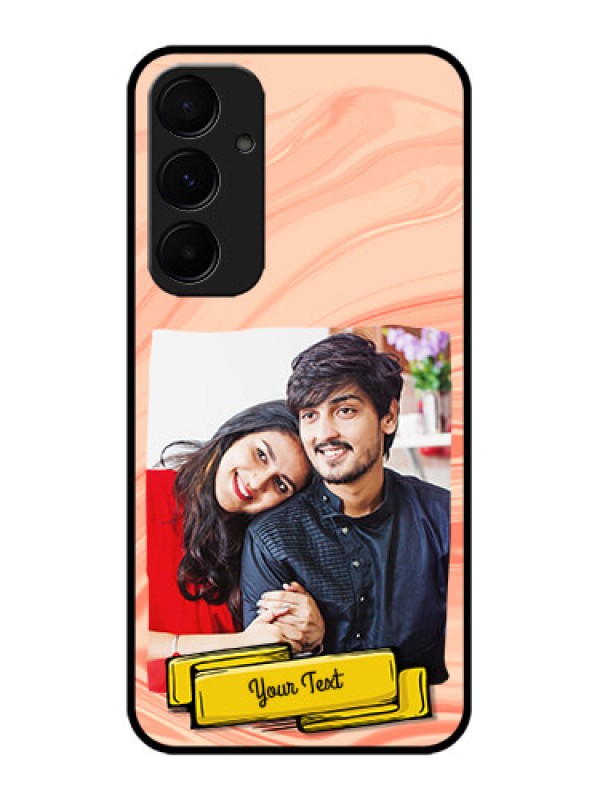 Custom Galaxy A55 5G Custom Metal Phone CaseMarble Texture Design