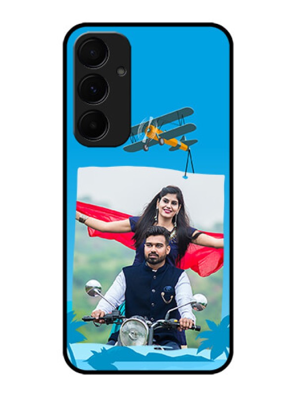 Custom Galaxy A55 5G Custom Metal Phone CaseTraveller Design
