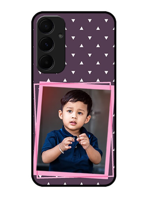 Custom Galaxy A55 5G Custom Metal Phone CaseTriangle Pattern Dotted Design