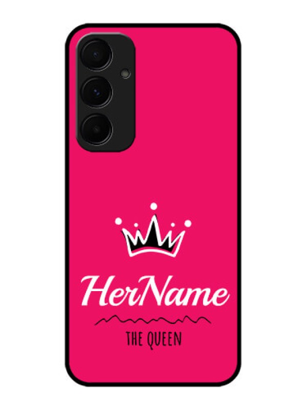 Custom Galaxy A55 5G Custom Metal Phone CaseQueen With Name Design