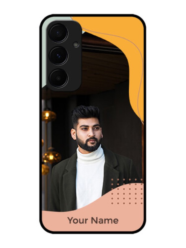 Custom Galaxy A55 5G Custom Metal Phone CaseTri - Coloured Overlay Design