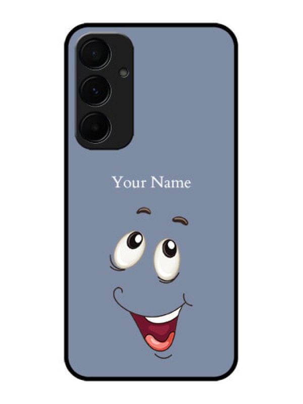 Custom Galaxy A55 5G Custom Metal Phone CaseLaughing Cartoon Face Design