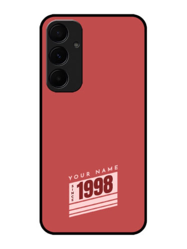 Custom Galaxy A55 5G Custom Metal Phone CaseRed Custom Year Of Birth Design