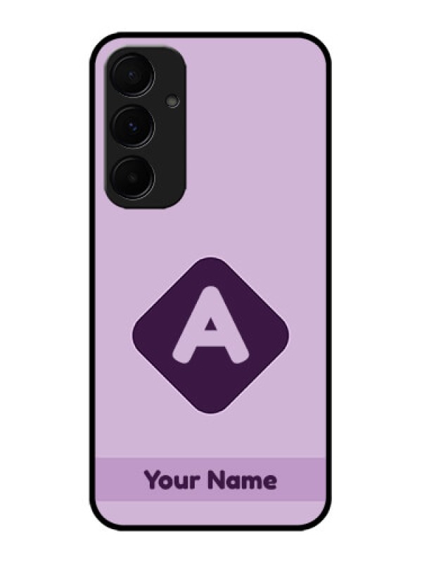 Custom Galaxy A55 5G Custom Metal Phone CaseCustom Letter In Curved Badge Design