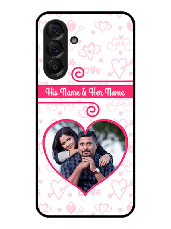 Custom Galaxy A56 5G Custom Metal Phone Case - Heart Shape Love Design