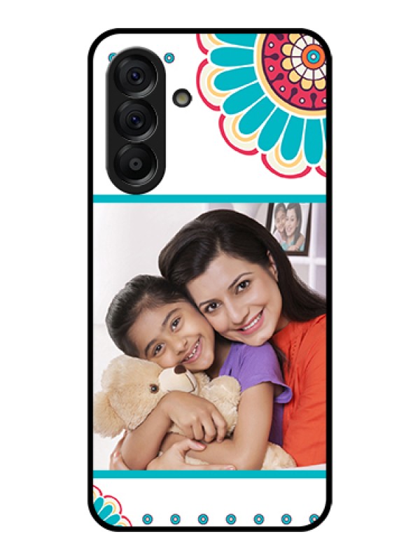 Custom Galaxy A56 5G Custom Metal Phone Case - Flower Design