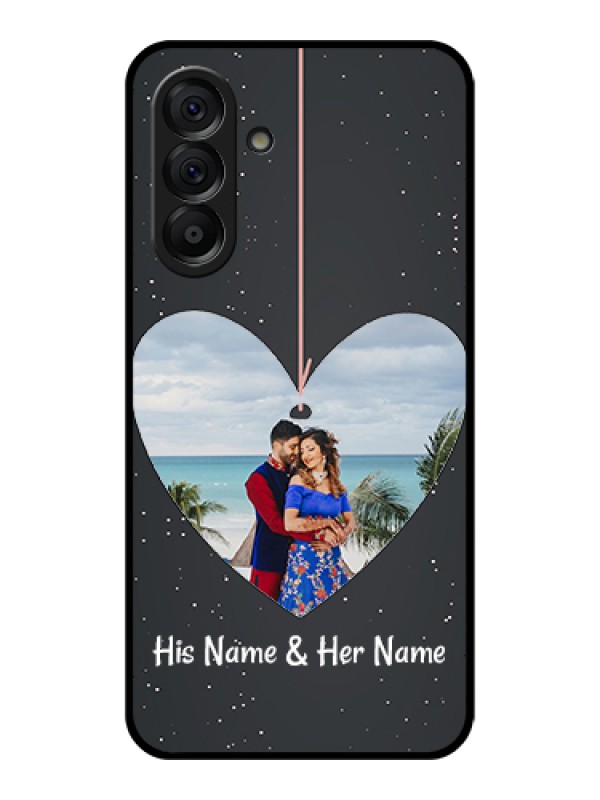 Custom Galaxy A56 5G Custom Metal Phone Case - Orange Love Symbol Design