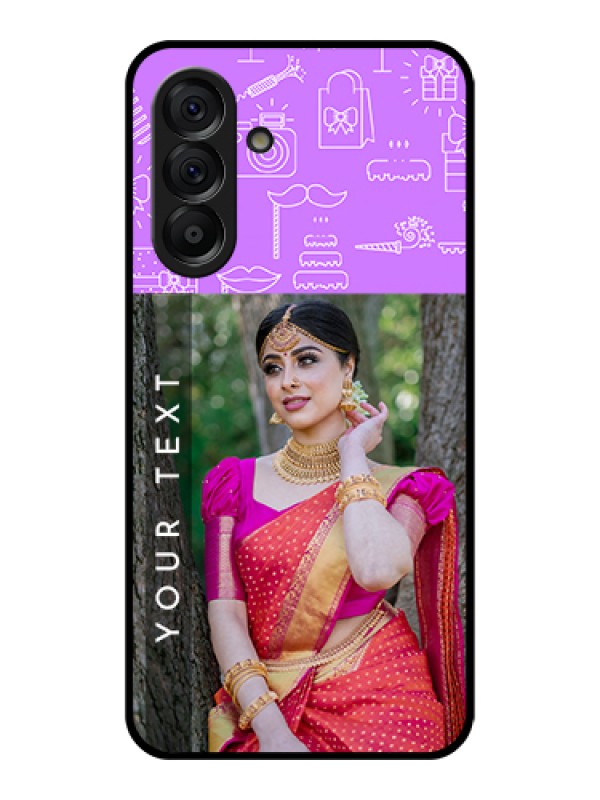 Custom Galaxy A56 5G Custom Metal Phone Case - Brown Dotted Mobile Case Design