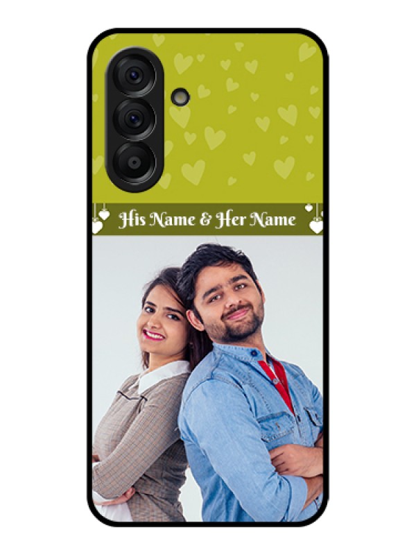 Custom Galaxy A56 5G Custom Metal Phone Case - Yellow and Blue Design