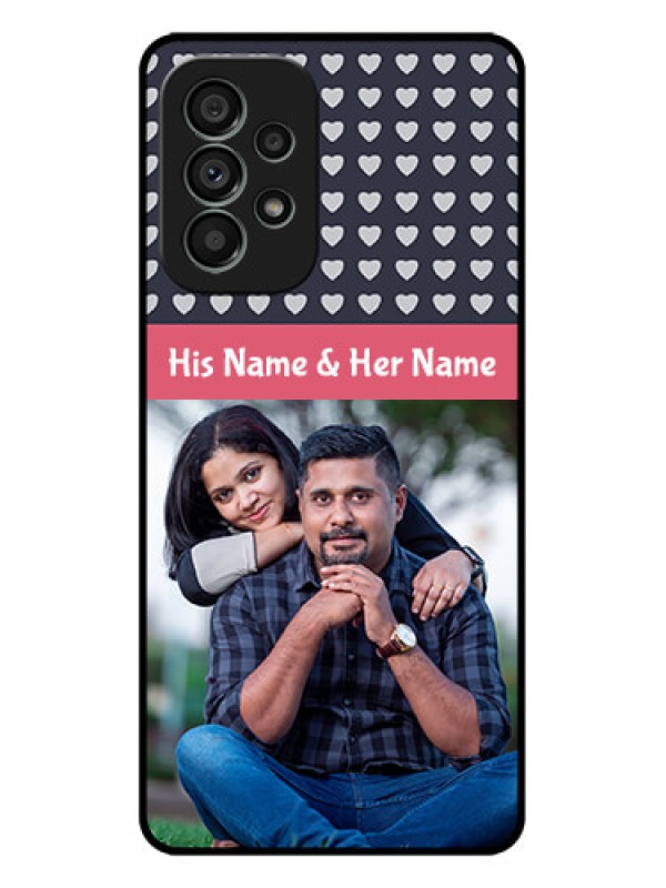 Custom Galaxy A73 5G Custom Metal Phone Case - Love Symbols Design