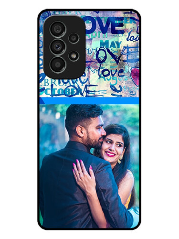Custom Galaxy A73 5G Custom Metal Phone Case - Colorful Love Design