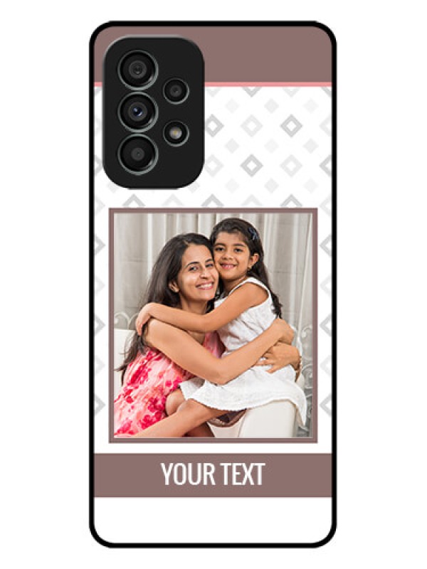 Custom Galaxy A73 5G Custom Metal Phone Case - Simple Diamond Design