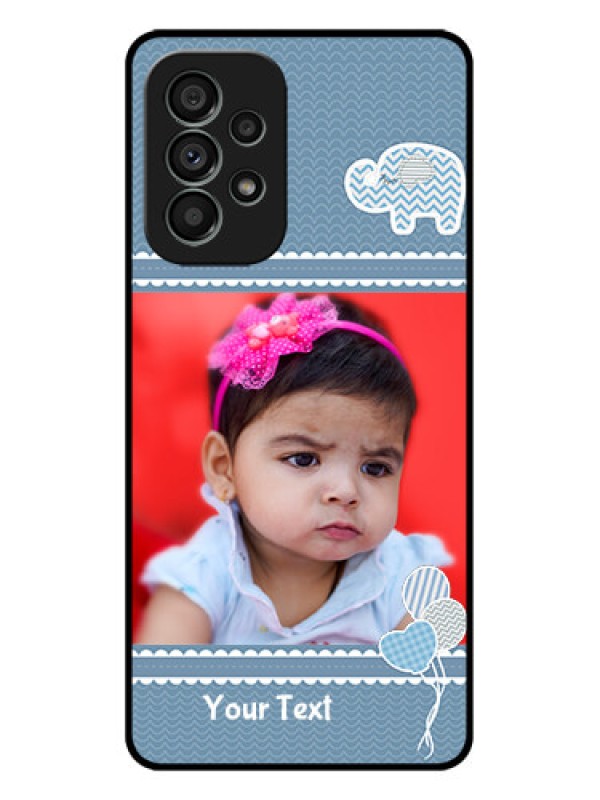 Custom Galaxy A73 5G Custom Metal Phone Case - With Kids Pattern Design
