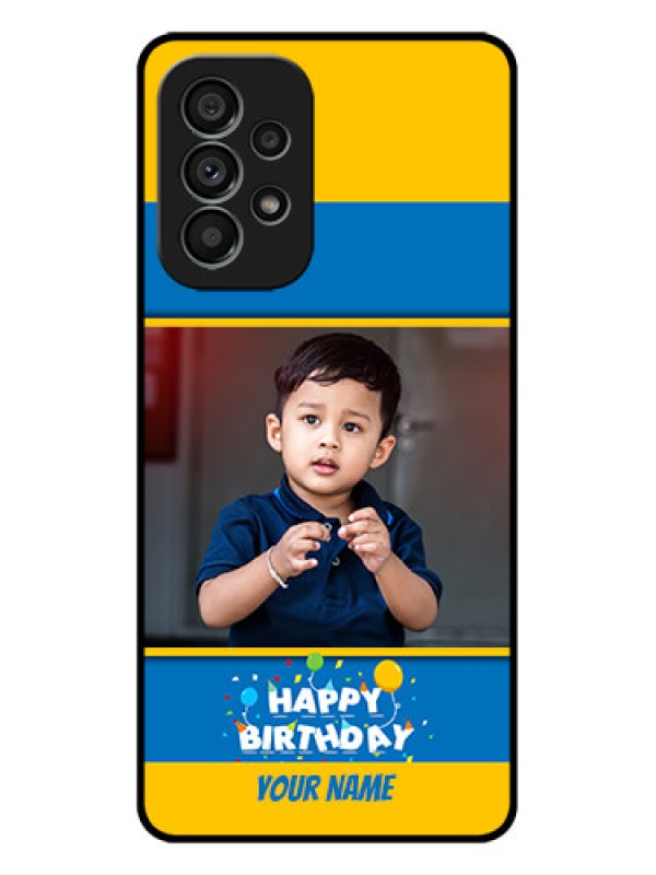Custom Galaxy A73 5G Custom Metal Phone Case - Birthday Wishes Design