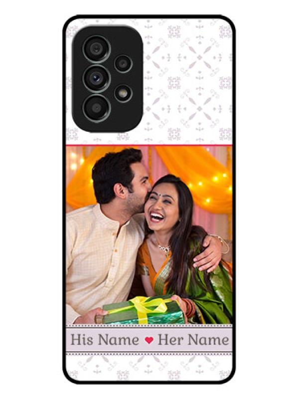 Custom Galaxy A73 5G Custom Metal Phone Case - With Photo And Ethnic Design