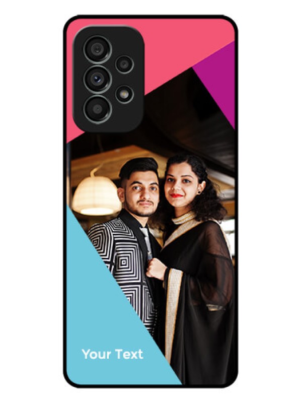 Custom Galaxy A73 5G Custom Metal Phone Case - Stacked Triple Colour Design