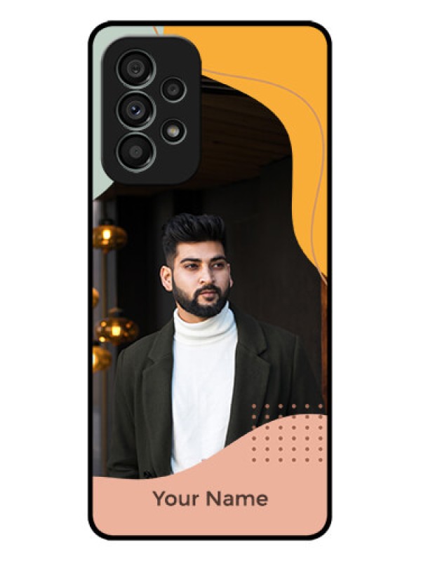 Custom Galaxy A73 5G Custom Metal Phone Case - Tri - Coloured Overlay Design