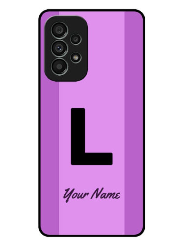 Custom Galaxy A73 5G Custom Metal Phone Case - Tricolor Custom Text Design