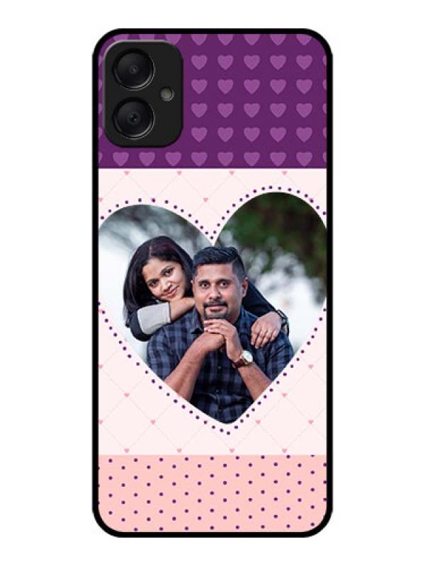 Custom Galaxy F05 Custom Metal Phone Case - Violet Love Dots Design