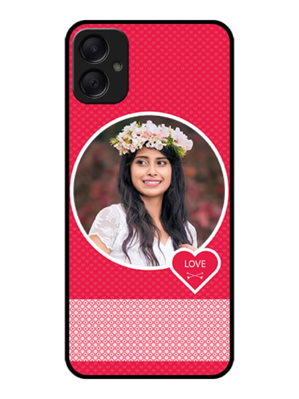 Custom Galaxy F05 Custom Metal Phone Case - Pink Color Pattern Design